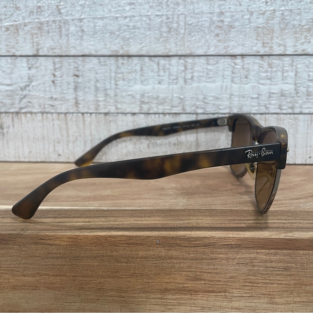 RAY BAN Clubmaster RB4175 Matte Havana Oversized Square Oval Sunglass 57-16-145 - Picture 8 of 16